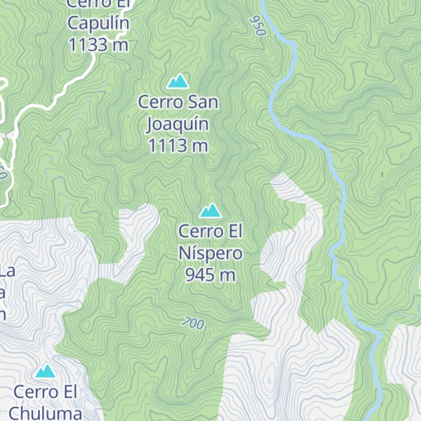 Map of Cerro El Níspero