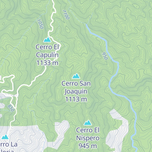 Map of Cerro San Joaquín