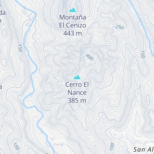 Map of Cerro El Nance