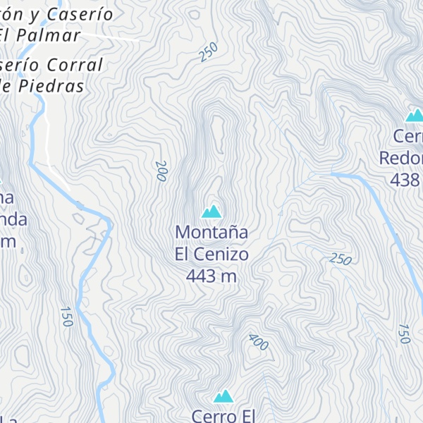 Map of Montaña El Cenizo