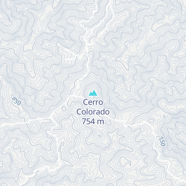 Map of Cerro Colorado