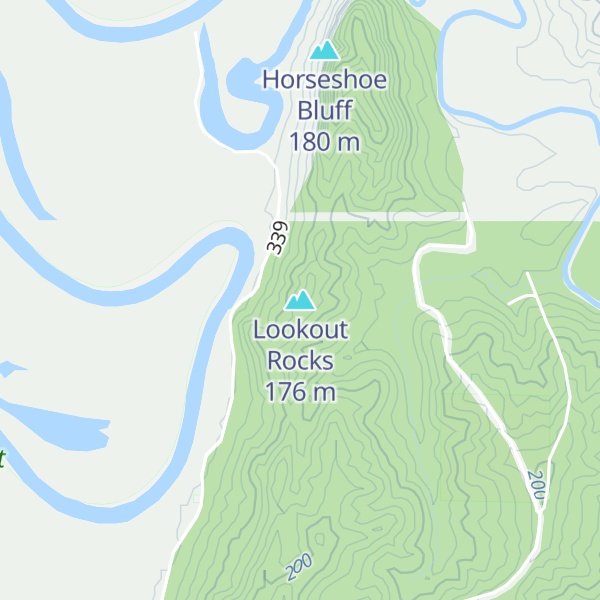 Map of Lookout Rocks