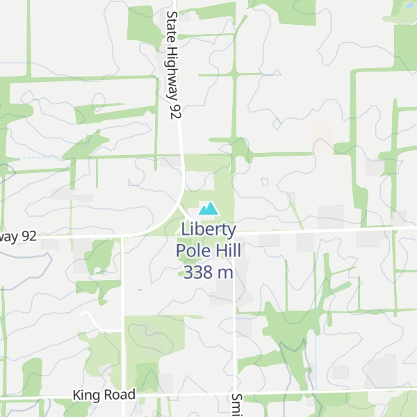 Map of Liberty Pole Hill