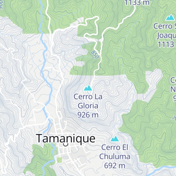 Map of Cerro La Gloria