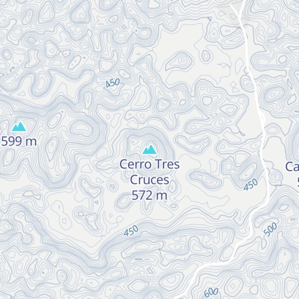 Map of Cerro Tres Cruces