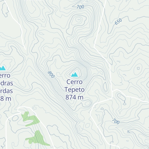 Map of Cerro Tepeto