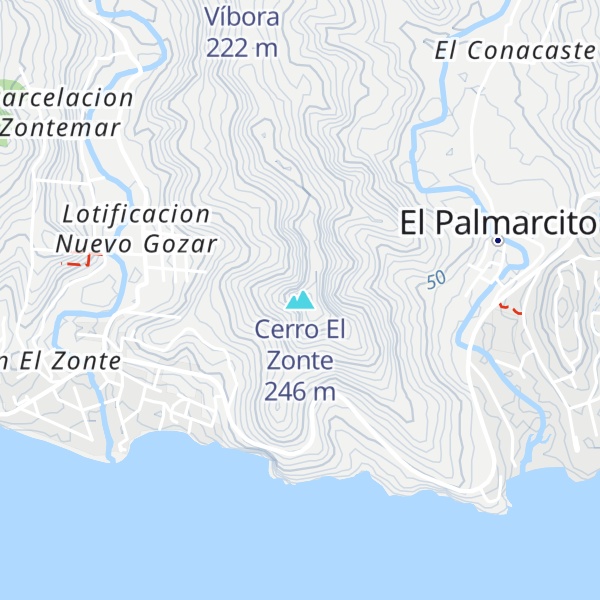 Map of Cerro El Zonte