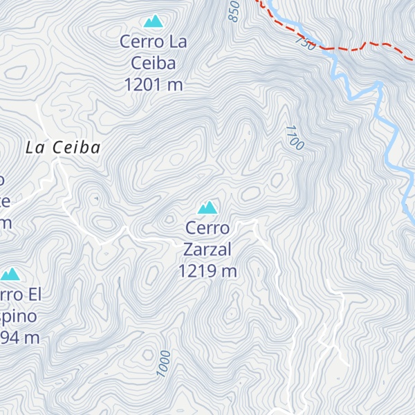 Map of Cerro Zarzal
