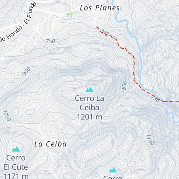 Map of Cerro La Ceiba