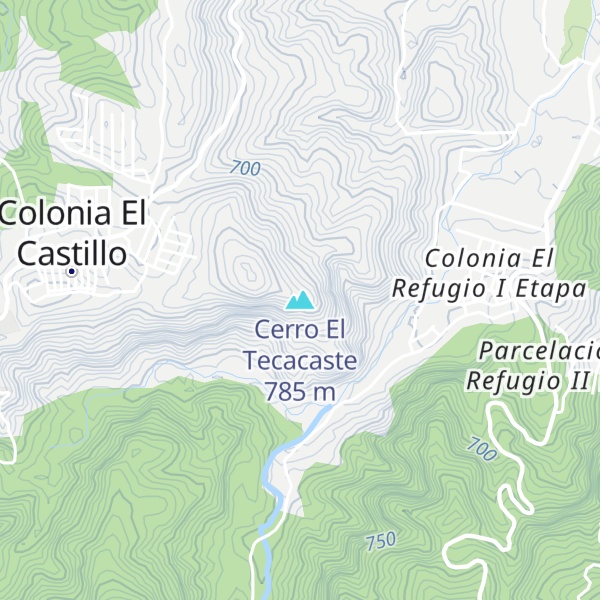 Map of Cerro El Tecacaste