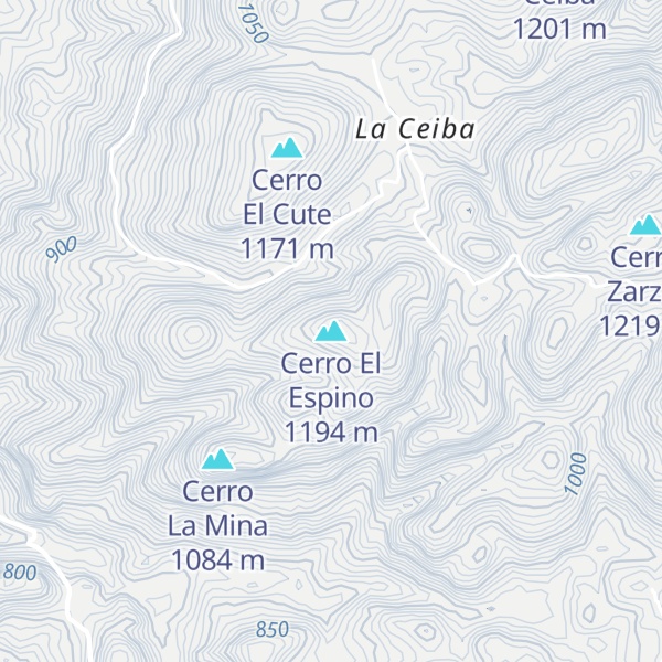 Map of Cerro El Espino