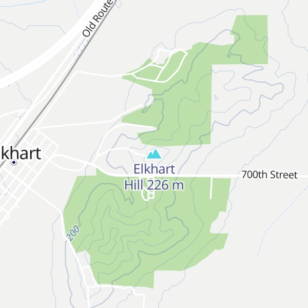 Map of Elkhart Hill