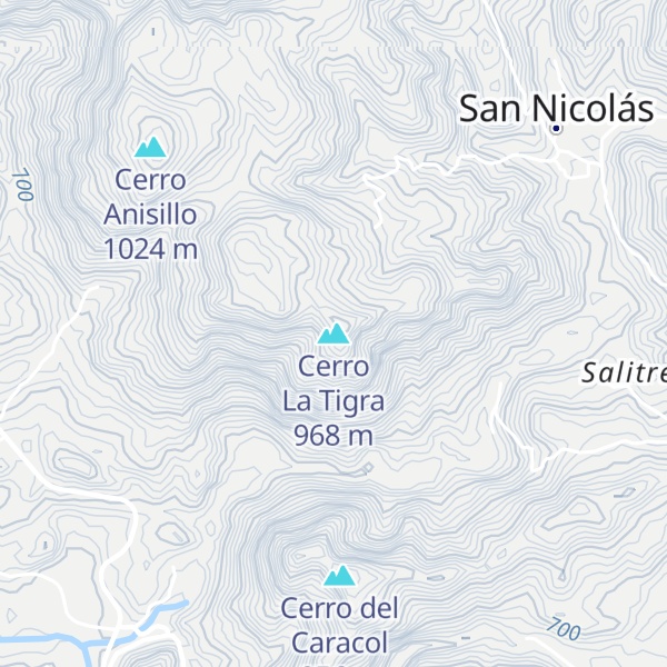 Map of Cerro La Tigra