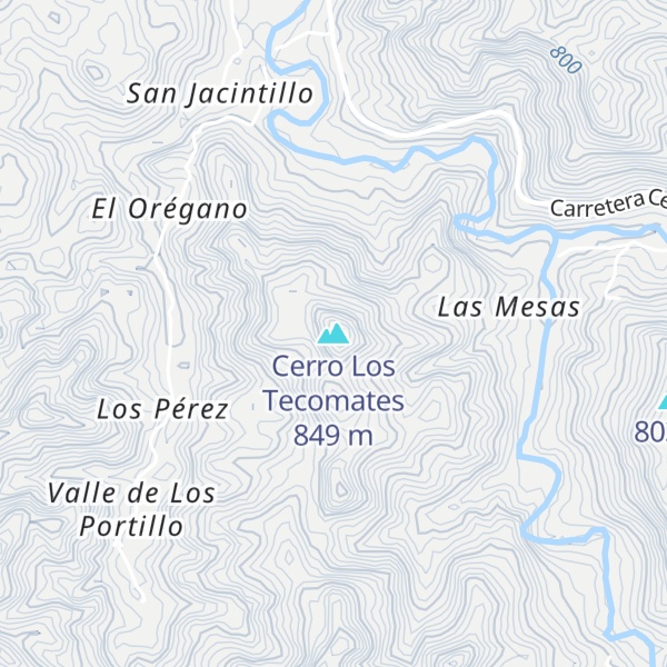 Map of Cerro Los Tecomates