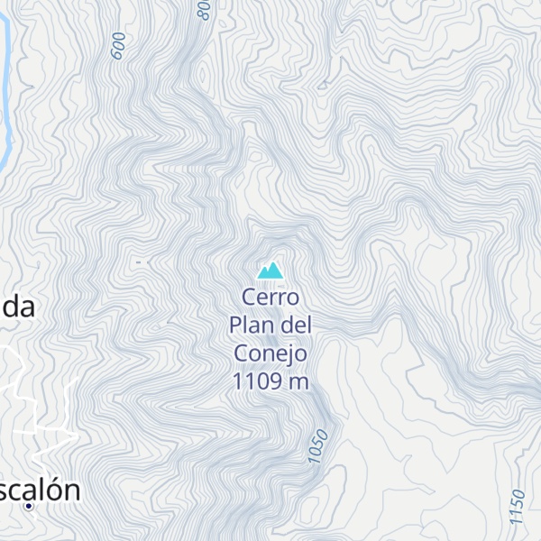 Map of Cerro Plan del Conejo