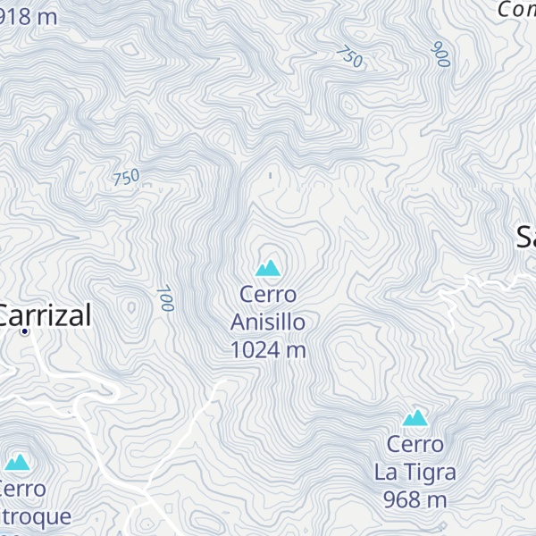 Map of Cerro Anisillo