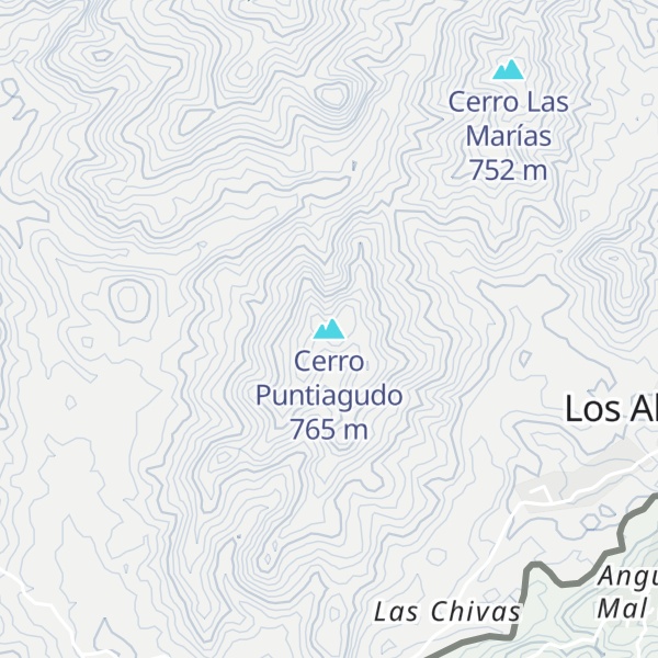Map of Cerro Puntiagudo