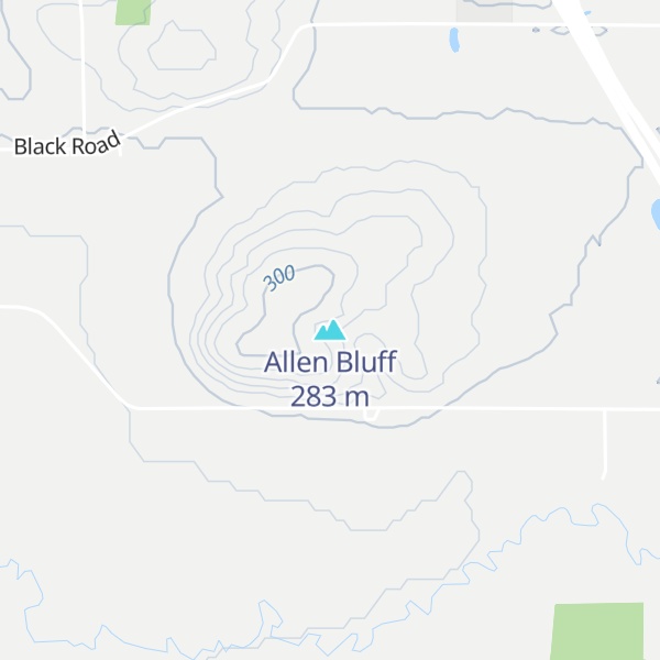 Map of Allen Bluff