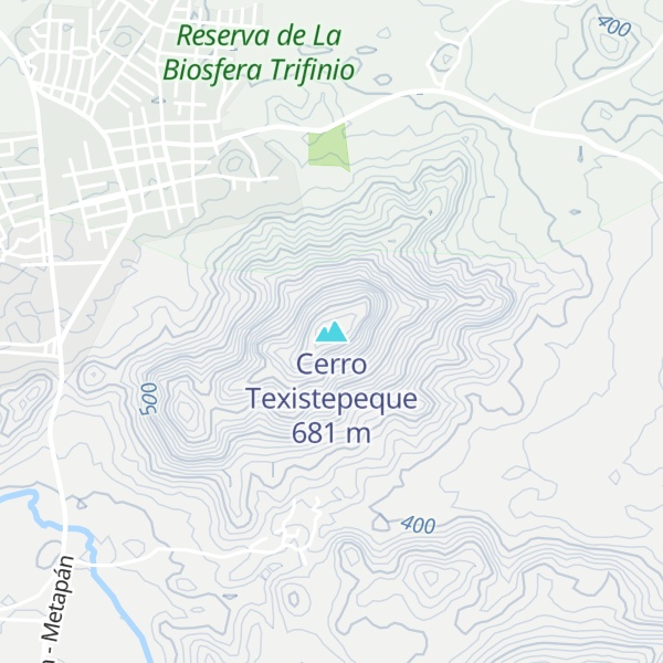 Map of Cerro Texistepeque