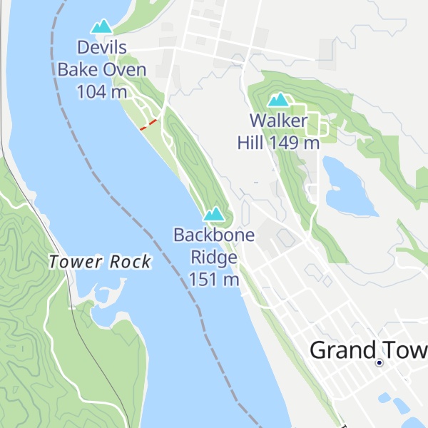 Map of Backbone Ridge