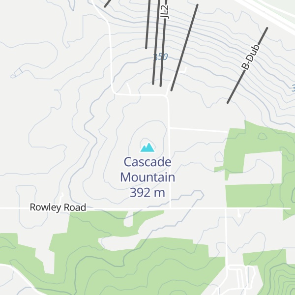 Map of Cascade Mountain