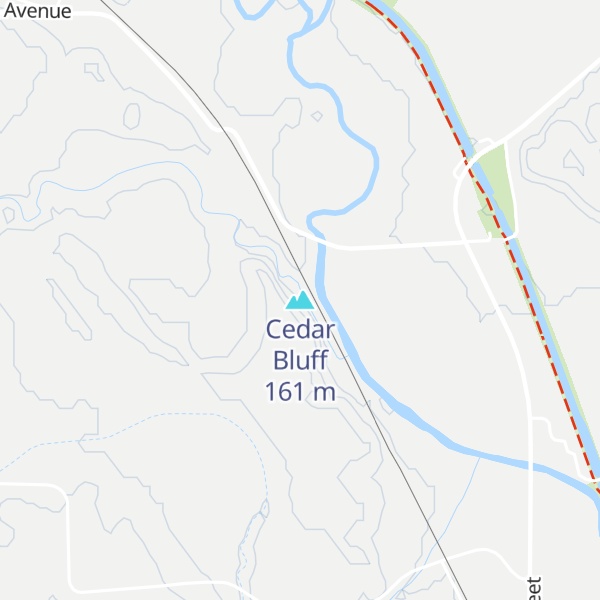 Map of Cedar Bluff