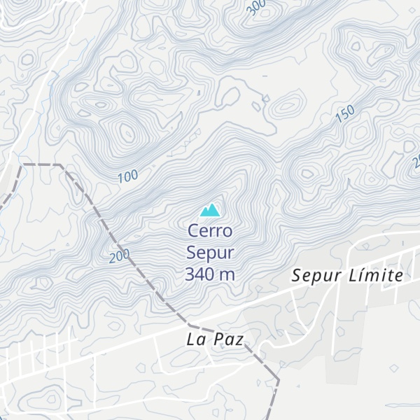 Map of Cerro Sepur