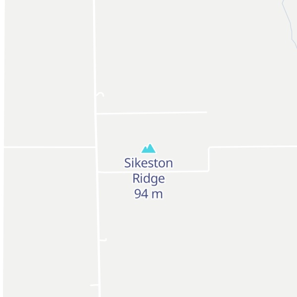 Map of Sikeston Ridge