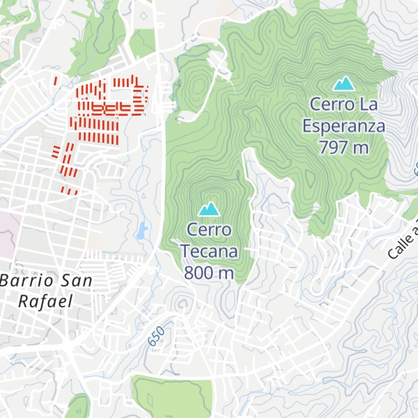 Map of Cerro Tecana