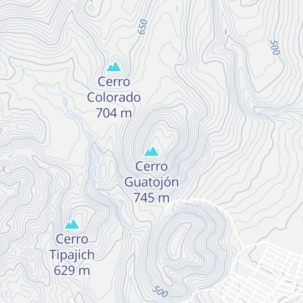 Map of Cerro Guatojón