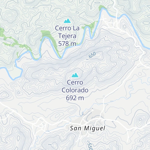 Map of Cerro Colorado
