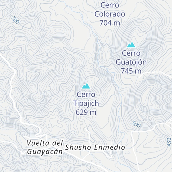 Map of Cerro Tipajich