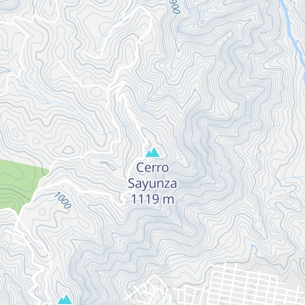 Map of Cerro Sayunza
