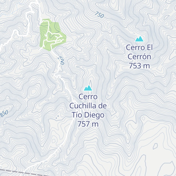 Map of Cerro Cuchilla de Tío Diego