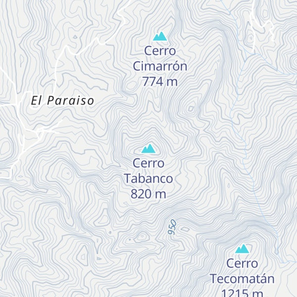 Map of Cerro Tabanco