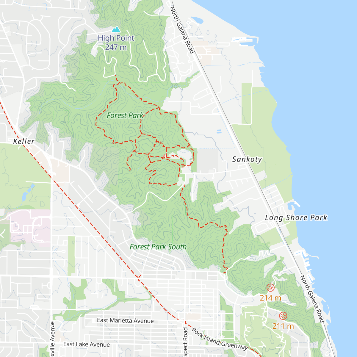 Forest Park Nature Center map