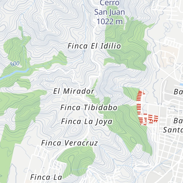 Map of Cerro Santa Lucia