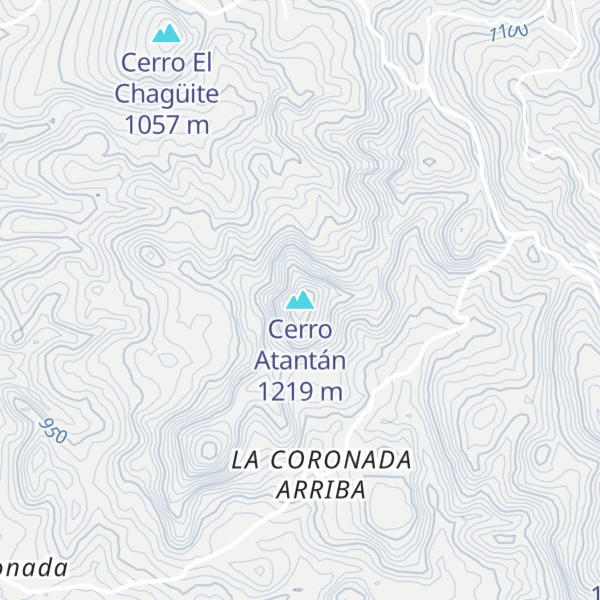Map of Cerro Atantán