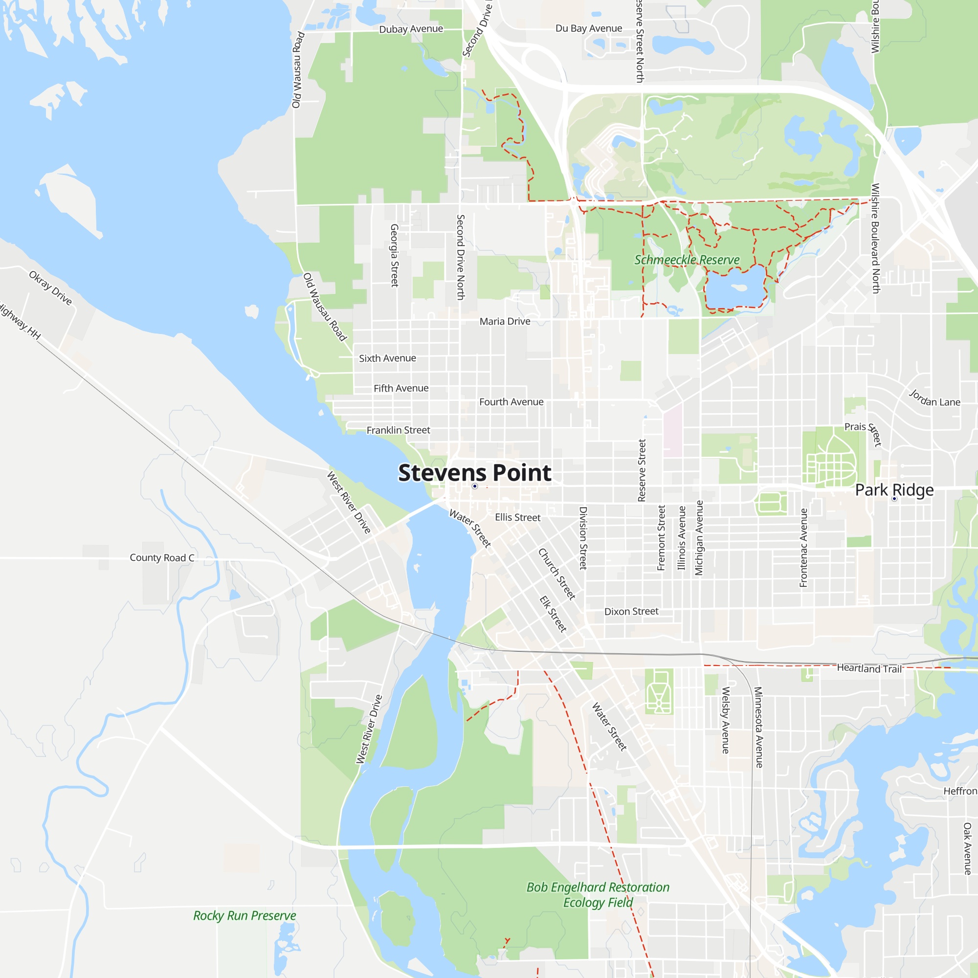 Stevens Point Area Visitor Center & Gift Shop map