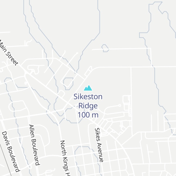 Map of Sikeston Ridge