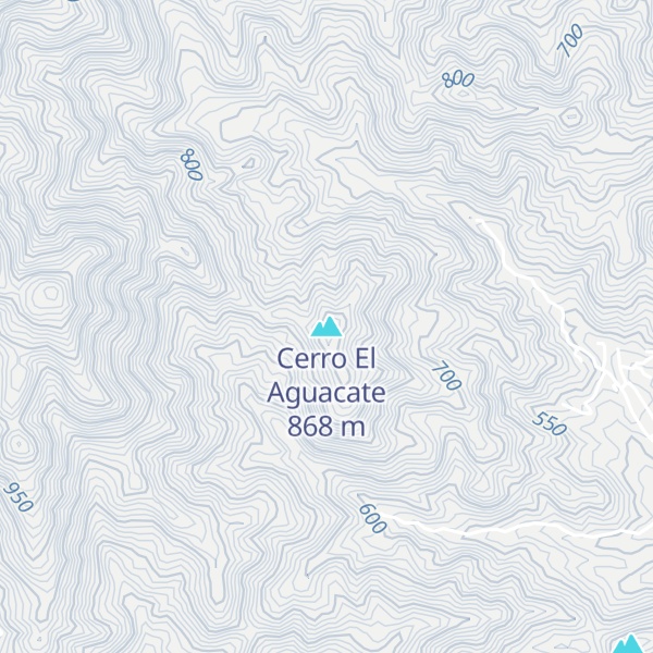 Map of Cerro El Aguacate