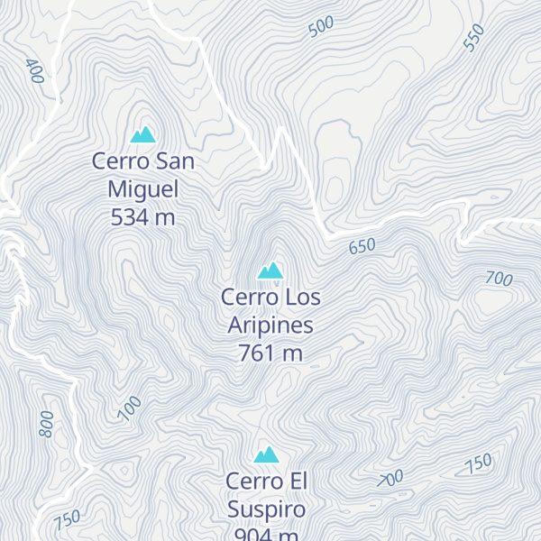 Map of Cerro Los Aripines