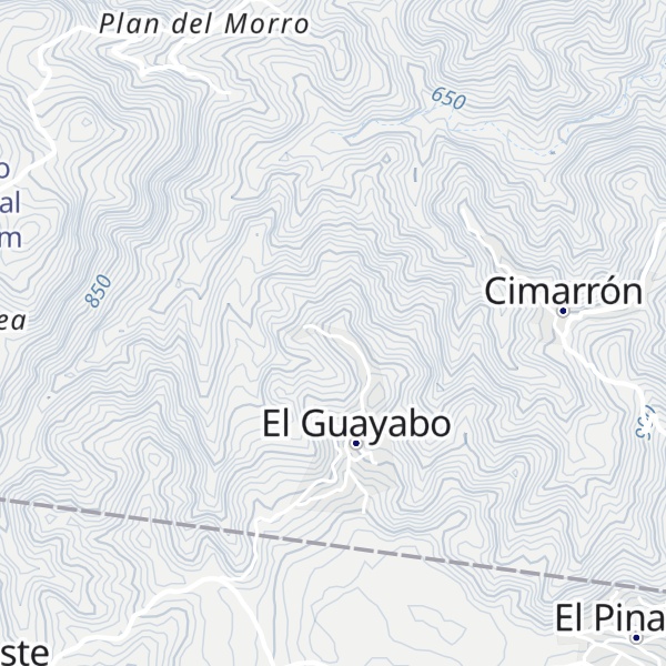 Map of Cerro El Guayabo
