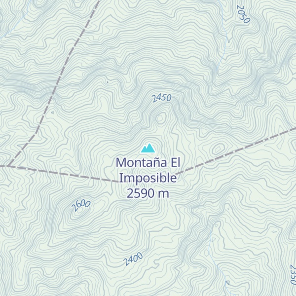 Map of Montaña El Imposible