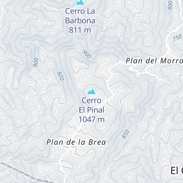 Map of Cerro El Pinal