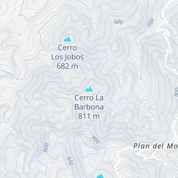 Map of Cerro La Barbona