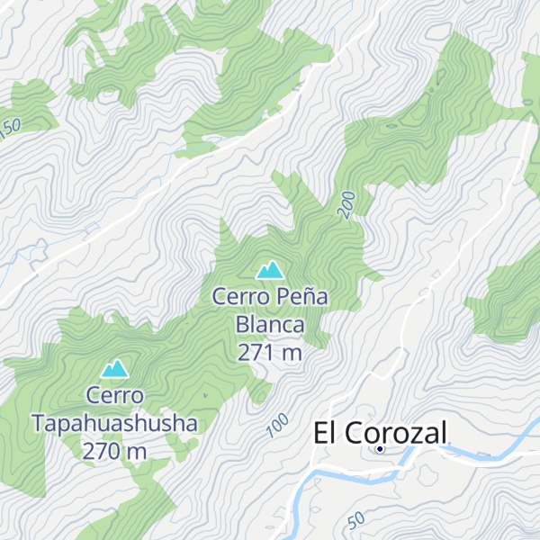 Map of Cerro Peña Blanca