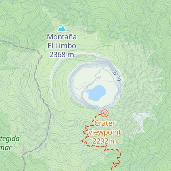 Map of Volcán de Santa Ana