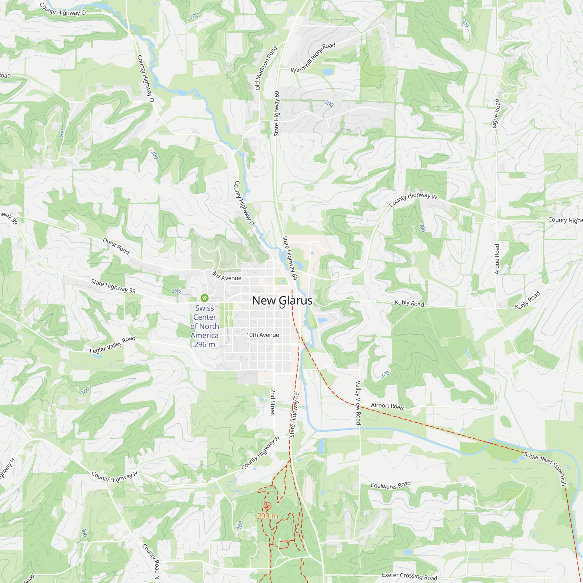 New Glarus Chamber of Commerce map
