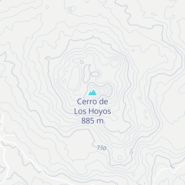Map of Cerro de Los Hoyos